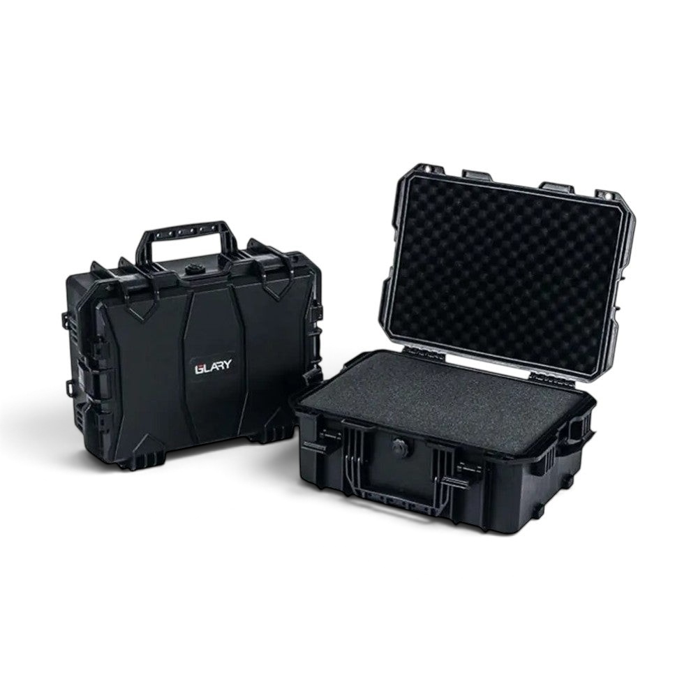 id-paintball GLARY Hartschalenkoffer in Schwarz mit Noppenschaumstoff und anpassbarem Innenraum für sicheren Transport