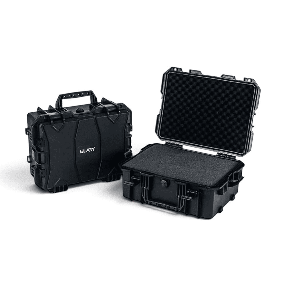 id-paintball GLARY Hartschalenkoffer in Schwarz mit Noppenschaumstoff und anpassbarem Innenraum für sicheren Transport