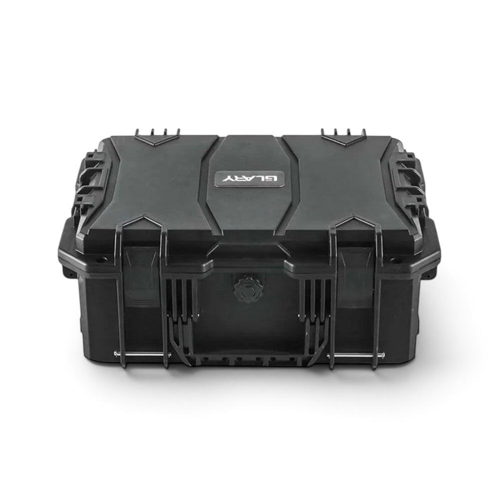id-paintball GLARY Hartschalenkoffer in Schwarz aus robustem Polypropylen mit Druckverschluss-Riegeln
