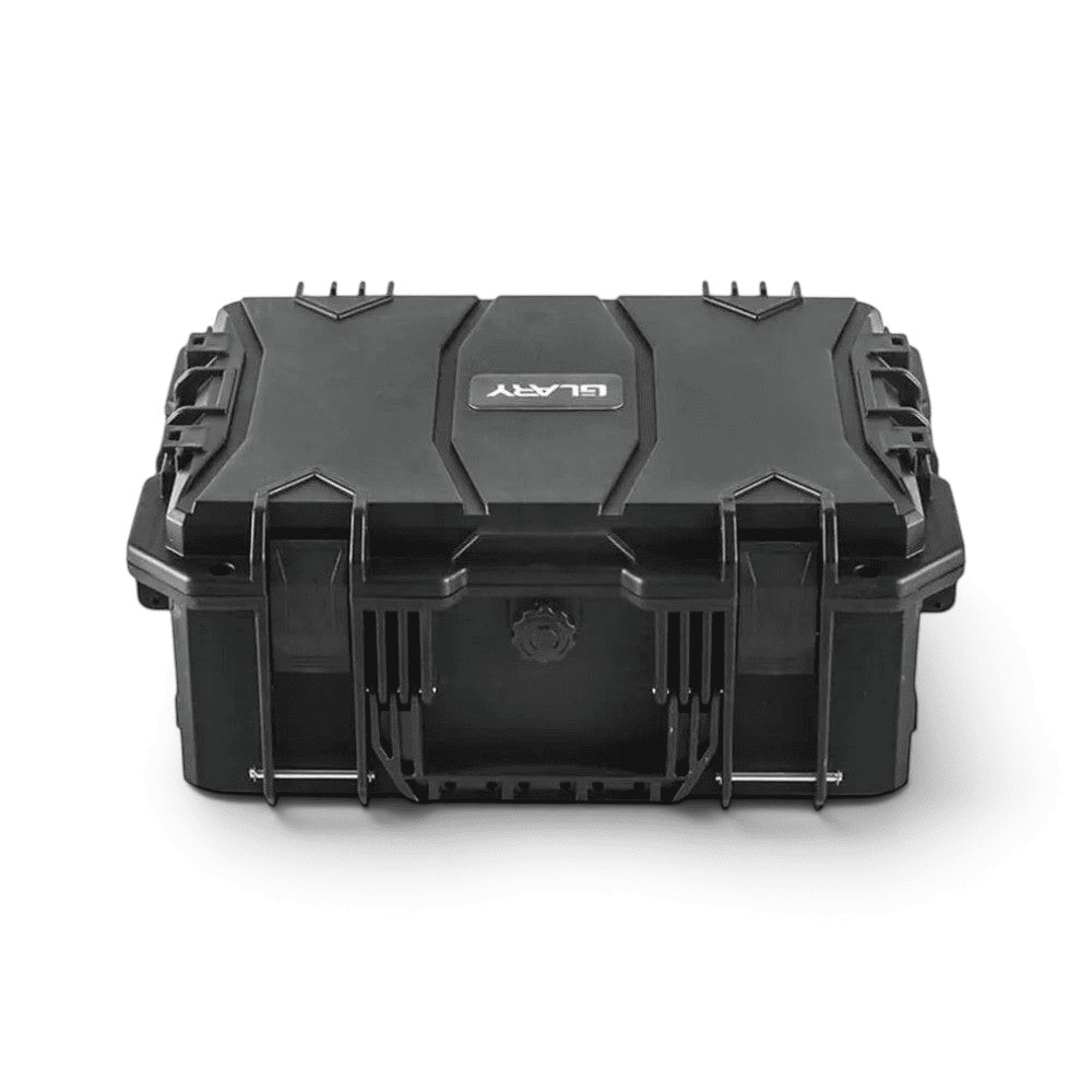 id-paintball GLARY Hartschalenkoffer in Schwarz aus robustem Polypropylen mit Druckverschluss-Riegeln
