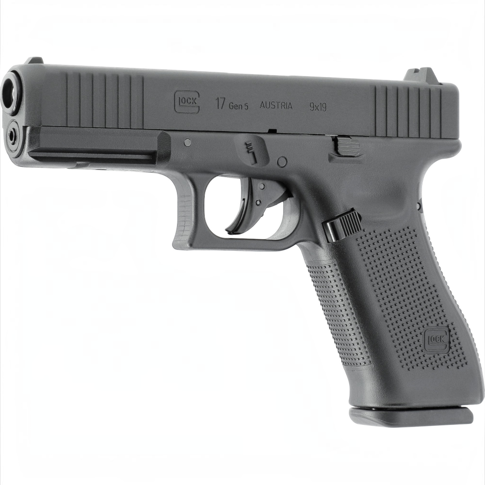 id-paintball GLOCK 17 Gen5 CO2-Pistole in Schwarz mit Metallschlitten und originalgetreuen Markierungen