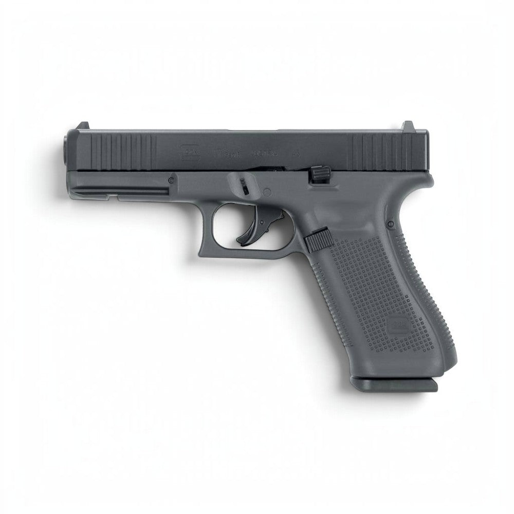 id-paintball GLOCK 17 Gen5 T4E Markierer im Kaliber .43 mit schwarzem Aluminiumschlitten und Polymer-Griffstück