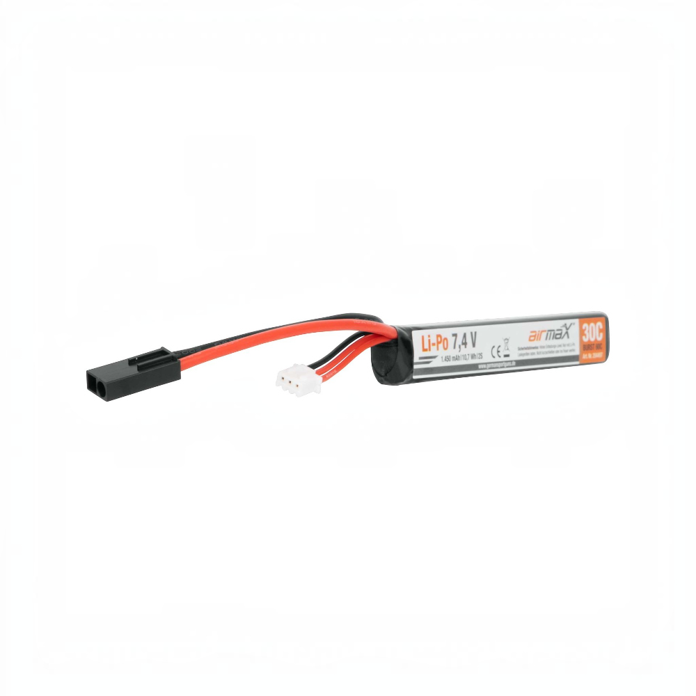 id-paintball GSG Li-Po Akku 7,4V 1450mAh mit Anschlusskabeln für Airsoft AEG und S-AEG Modelle