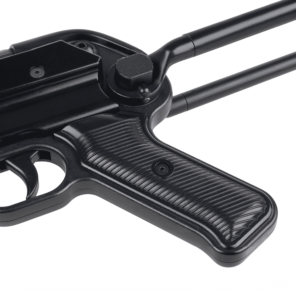 id-paintball GSG MP40 Schreckschusswaffe in Schwarz mit klappbarer Schulterstütze und strukturiertem Griffstück