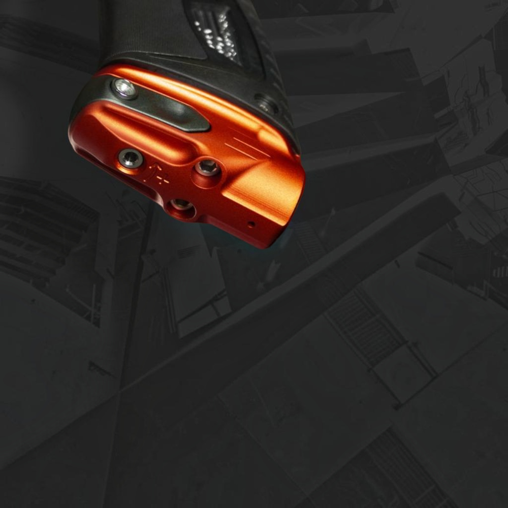 id-paintball Planet Eclipse GTEK 180R Paintball Markierer Frontgriff in auffälligem Orange mit schwarzem Grip