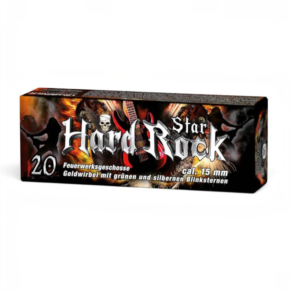 id-paintball Umarex Hard Rock Star Signalsterne 15mm Packung mit 20 Feuerwerksgeschossen für Schreckschusswaffen