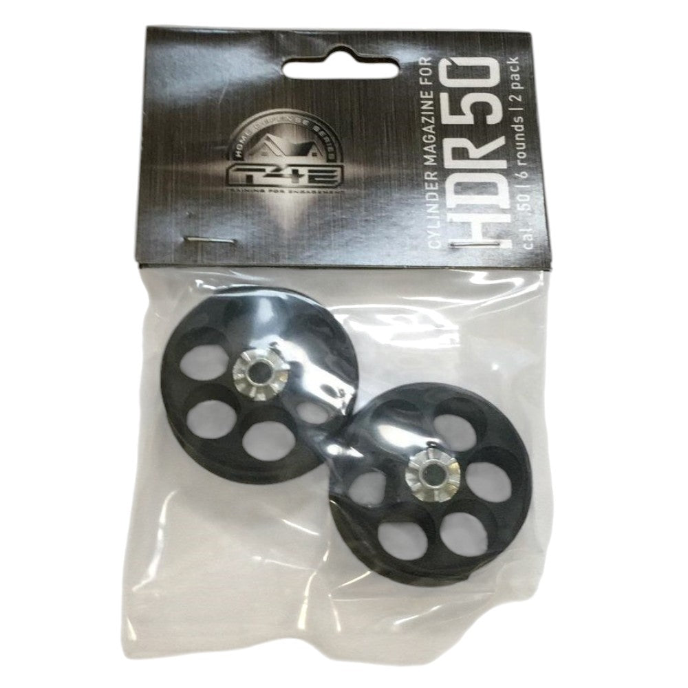 id-paintball T4E HDR 50 Ersatztrommel 2er Pack aus schwarzem Polymer für 6 Schuss Kaliber .50 in Originalverpackung