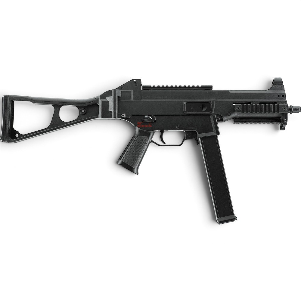 id-paintball Heckler & Koch UMP Sportsline Airsoft-Maschinenpistole in Schwarz mit Klappschaft und Picatinny-Rail