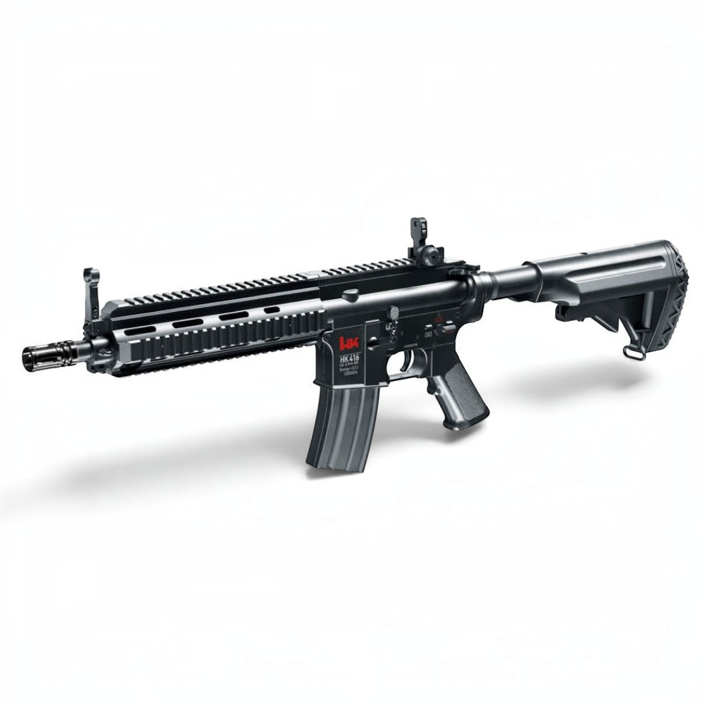id-paintball Heckler & Koch HK416 AEG Airsoft Gewehr in Schwarz mit 6 mm BB Kaliber und kompaktem Design