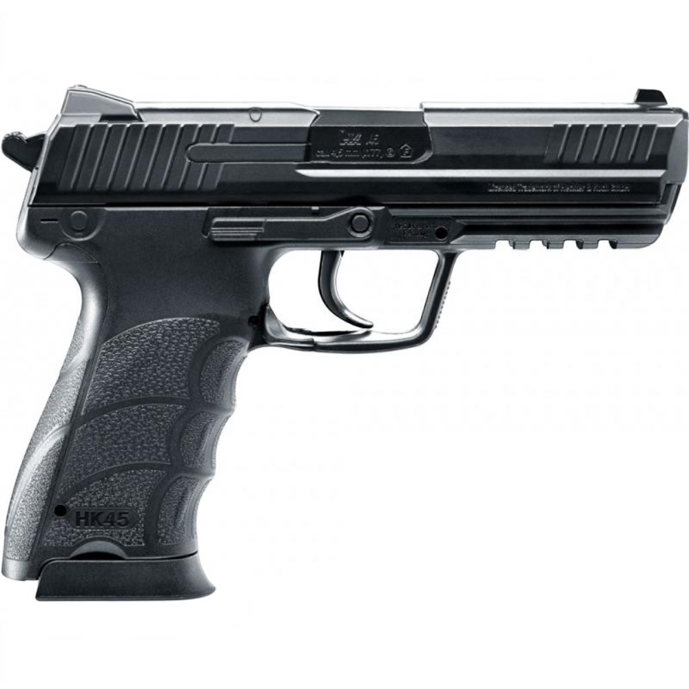 Heckler & Koch HK45 CO2 Airsoft Pistole von id-paintball mit Metallschlitten und ergonomischem Griffstück