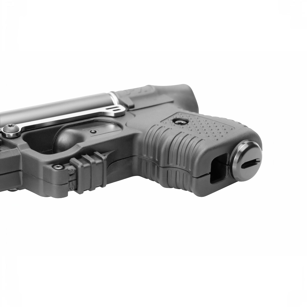 id-paintball PIEXON JPX 2 Jet Protector Pfefferspraypistole aus schwarzem Polymer mit ergonomischem Griff