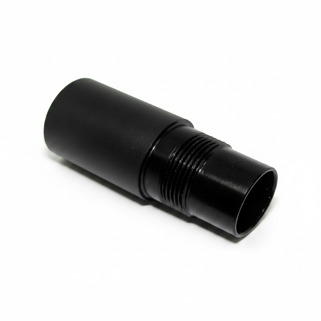 id-paintball Laufadapter aus schwarzem Metall für Tippmann A5 Markierer zur Nutzung von Autococker-Läufen