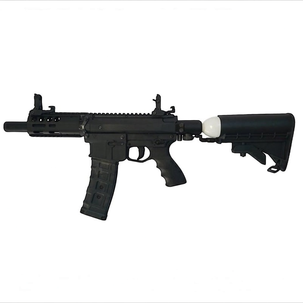 id-paintball Milsig M17 G3 MagFed Paintball Markierer in Schwarz mit M-Lok Handschutz und 20-Schuss-Hybridmagazin