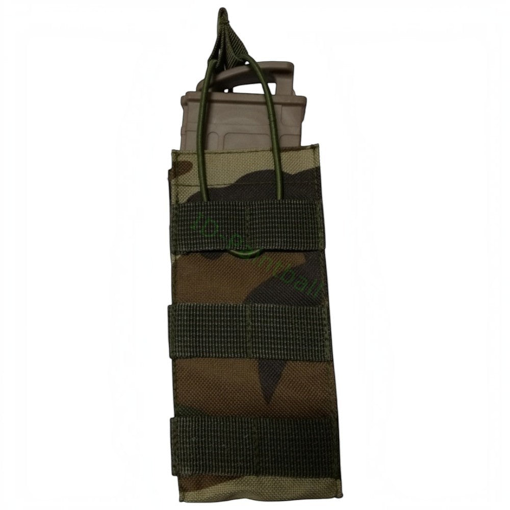 id-paintball Molle Magazintasche in Camouflage mit elastischem Kordelzug für Paintball-Magazine wie T15 und TMC