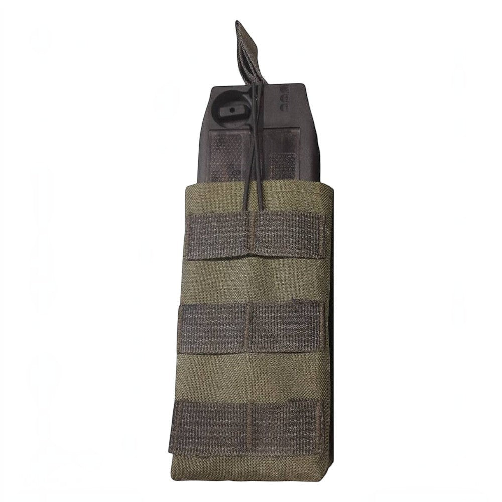 id-paintball Molle Magazintasche in Olivgrün für Paintball Markierer mit elastischem Kordelzug und Molle-Befestigung