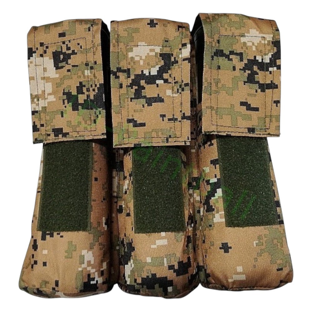 id-paintball Molle Pod Tasche in digitalem Tarnmuster mit drei Fächern für Paintball-Pods und Klettverschluss