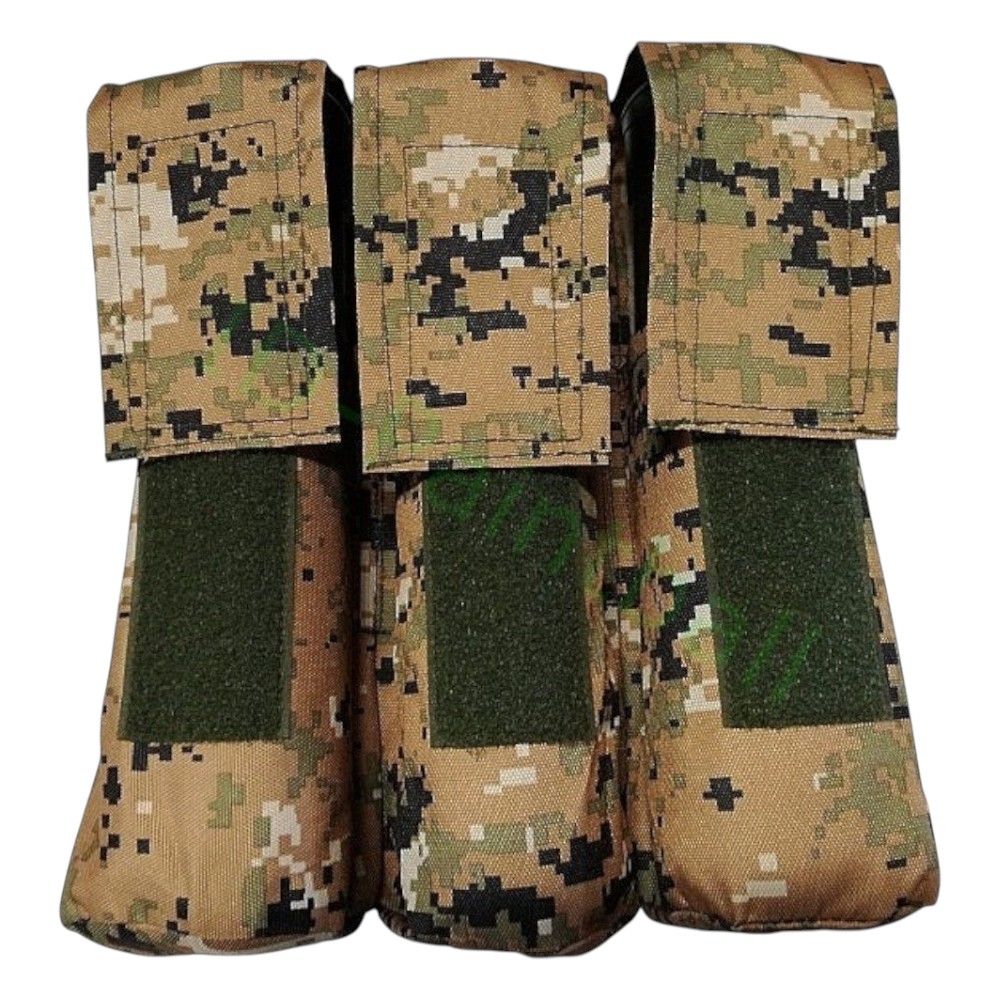 id-paintball Molle Pod Tasche in digitalem Tarnmuster mit drei Fächern für Paintball-Pods und Klettverschluss