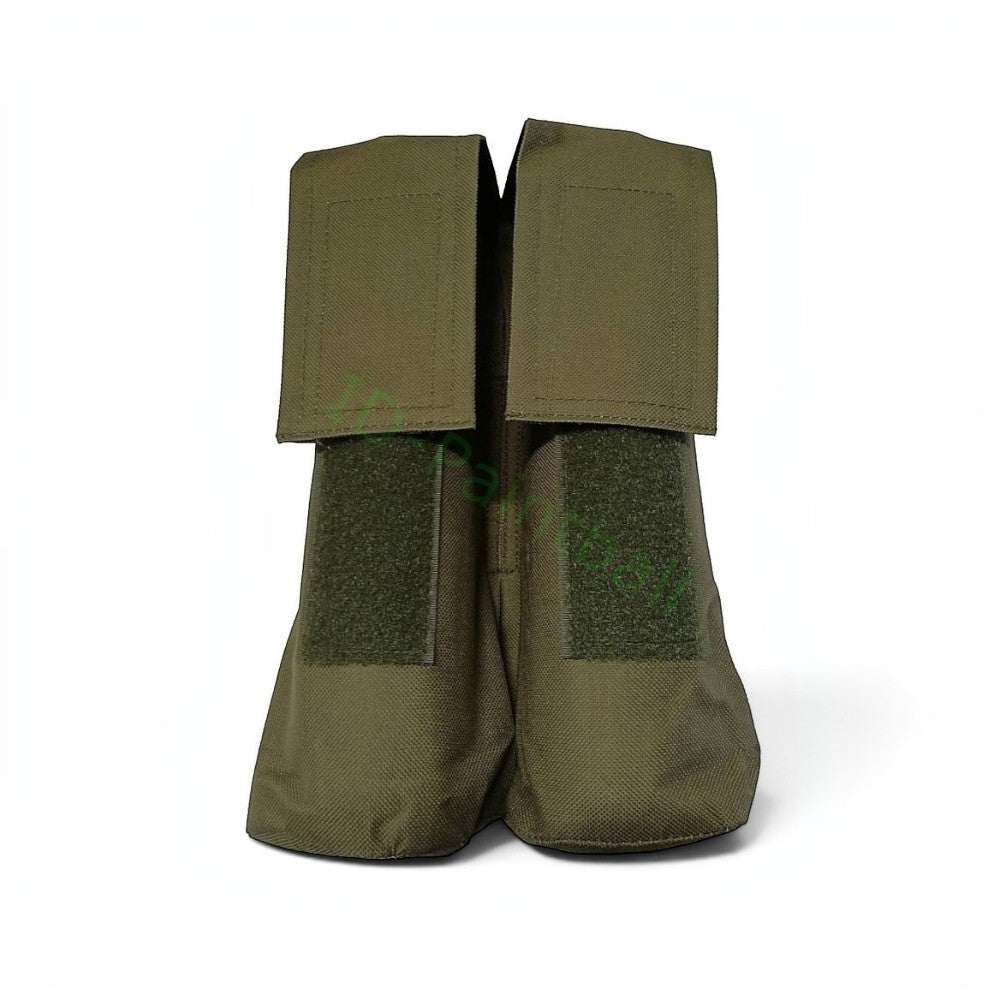 id-paintball Molle Pod Tasche in Olivgrün aus strapazierfähigem Material für zwei Paintball-Pods mit Klettverschluss