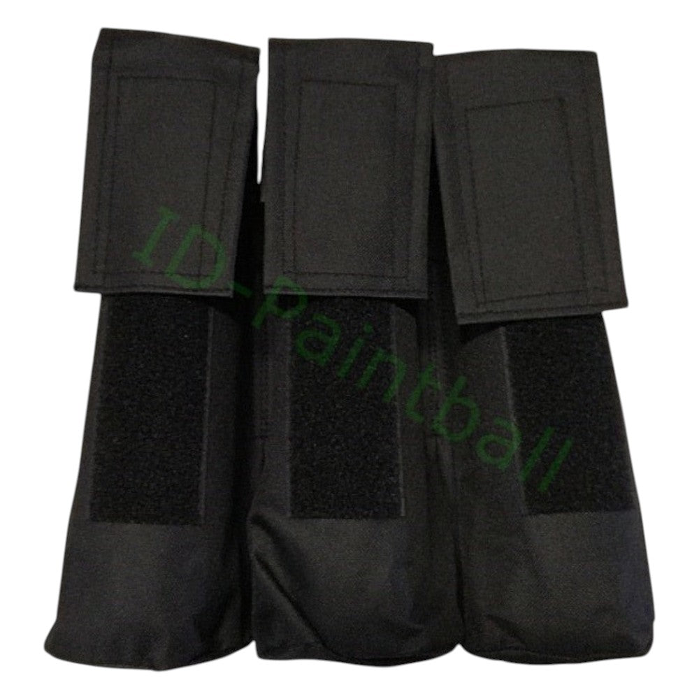 id-paintball Molle Pod Tasche in Schwarz für drei Paintball-Pods mit Klettverschluss und robustem Design