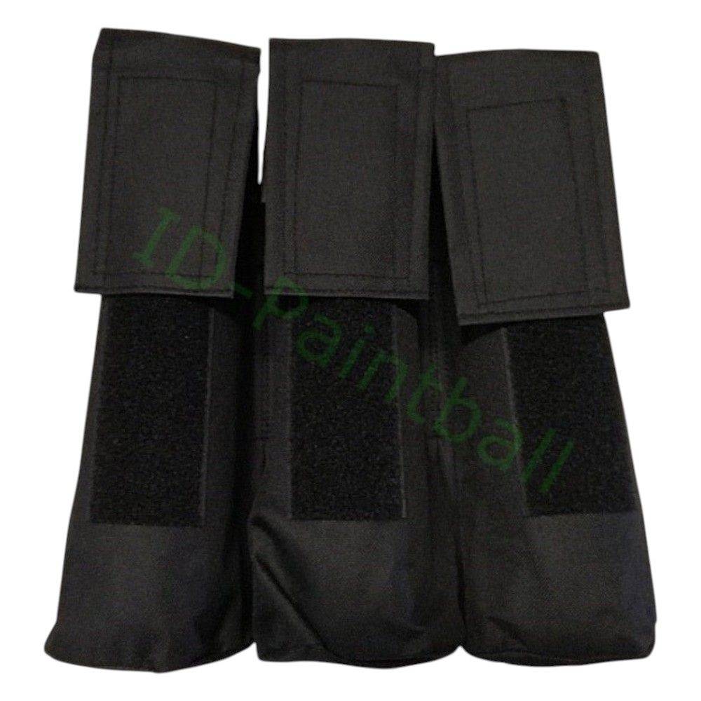 id-paintball Molle Pod Tasche in Schwarz für drei Paintball-Pods mit Klettverschluss und robustem Design