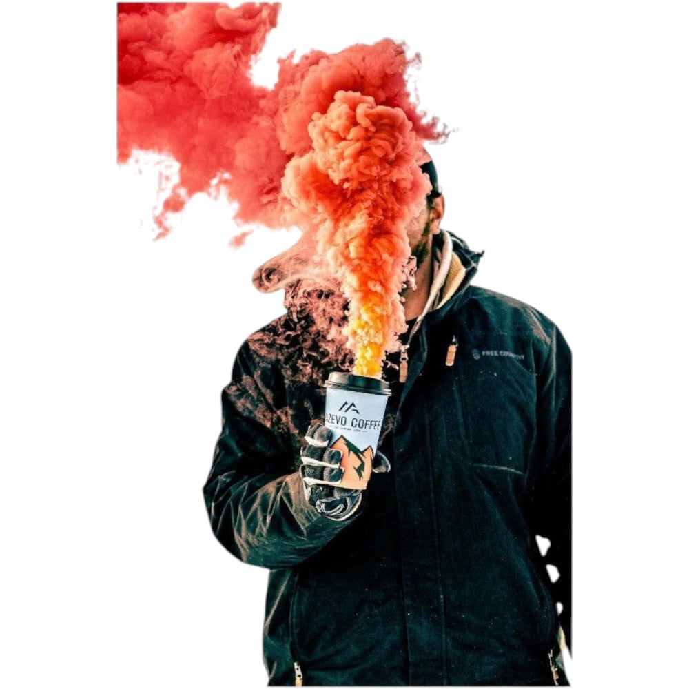 id-paintball Nico Smoke Tube Rauchgranate in Rot mit 80 Sekunden intensiver Rauchentwicklung für Paintball-Events