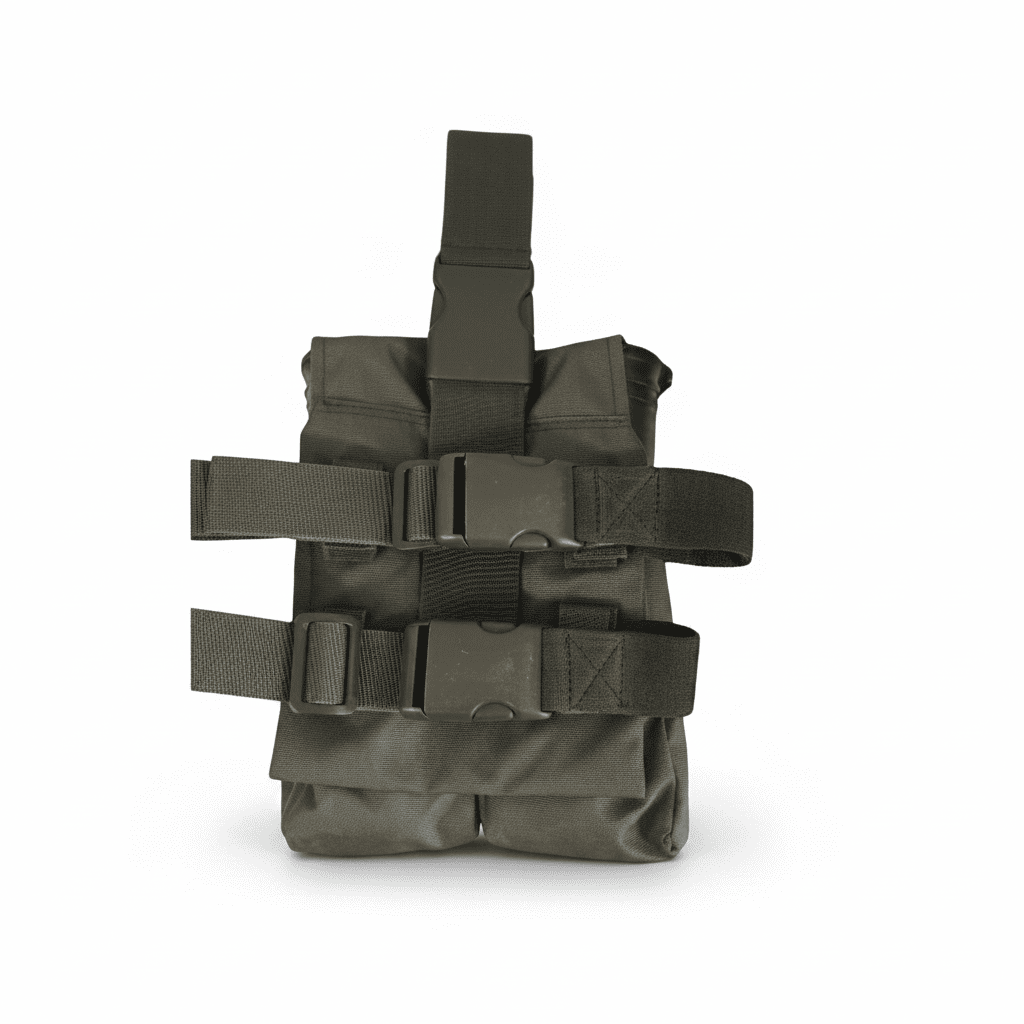id-paintball Oberschenkel Battle Pack für 2 Pods in Olivgrün mit verstellbaren Klickverschlüssen und Gürtelbefestigung