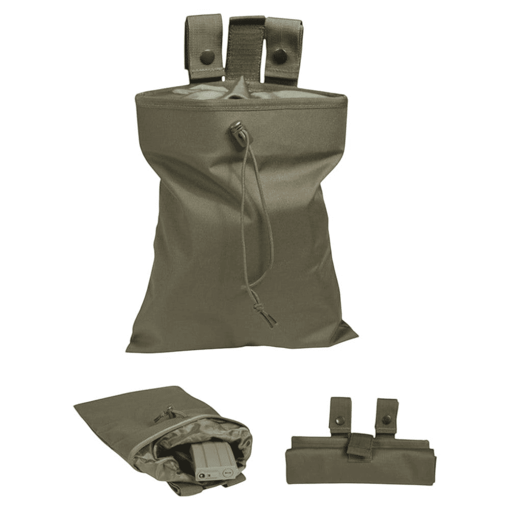 id-paintball olivgrüne Empty Shell Pouch Magazintasche aus Polyester mit Kordelzug und Befestigung für Weste oder Koppel