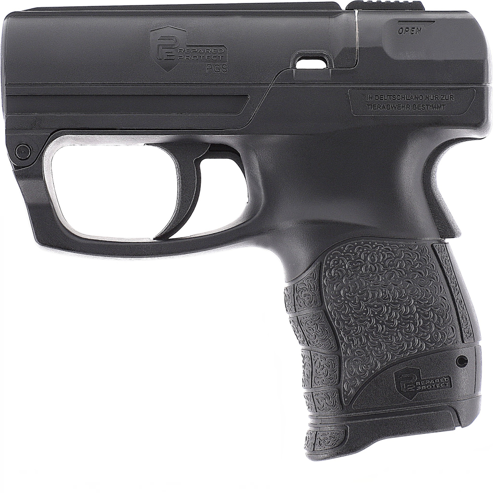id-paintball P2P PGS I Personal Defense Pistol in Schwarz mit ergonomischem Griff und Handballensicherung