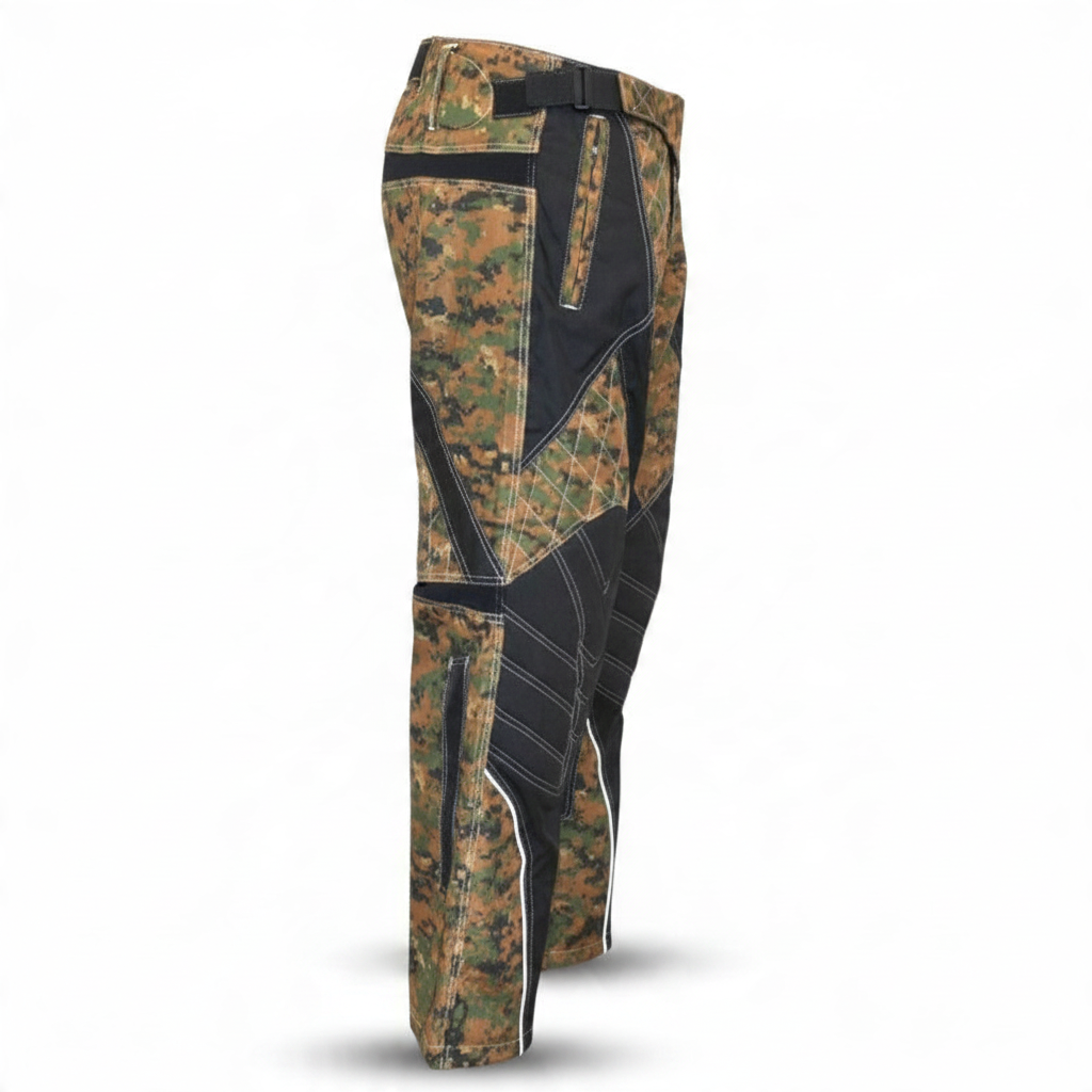 id-paintball Paintball Hose in Digital Woodland Camo mit verstärkten Knie- und Hüftpolstern für Woodland und SupAir