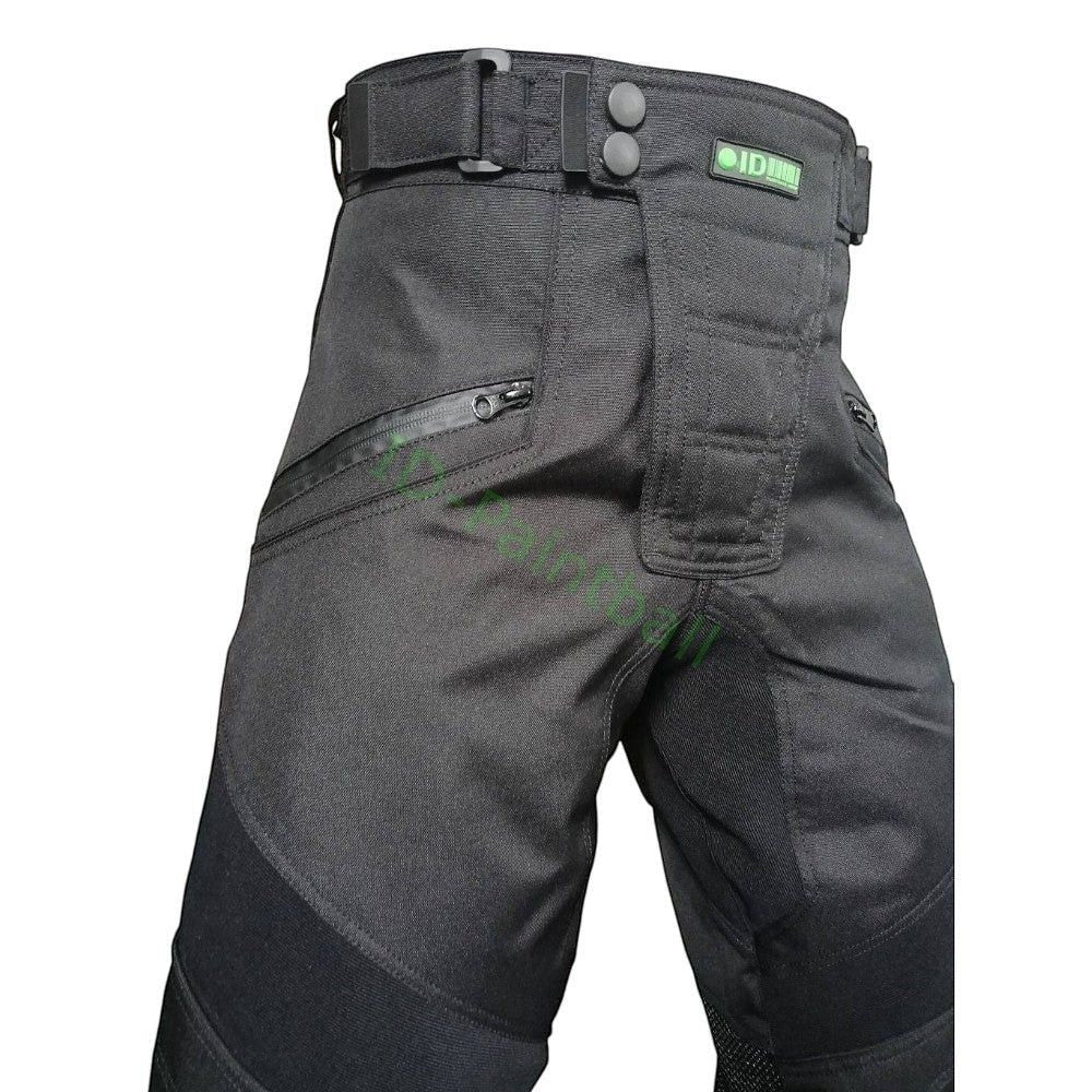 id-paintball Paintball Hose Schwarz 2.0 aus robustem Polyester-Nylon-Mix mit wasserdichten Taschen und verstellbarem Bund