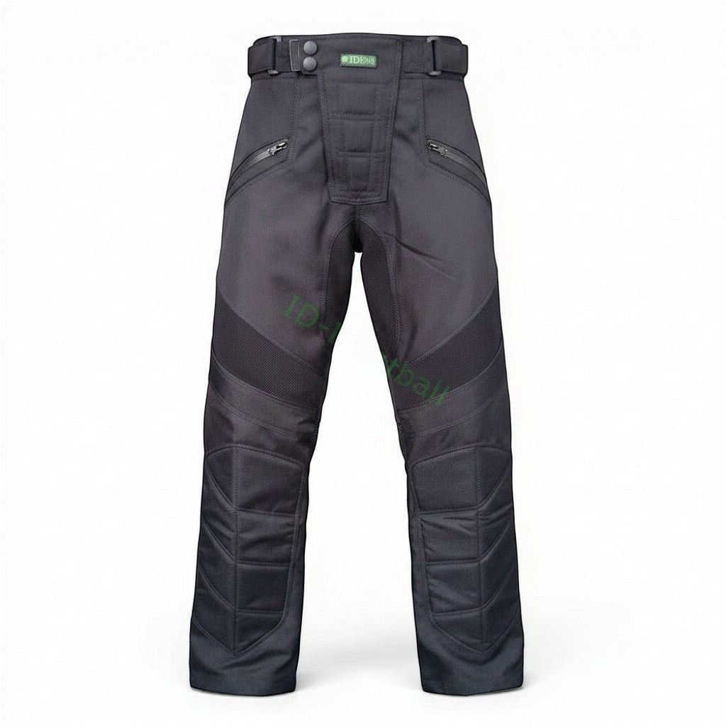 id-paintball Paintball Hose Schwarz 2.0 mit verstärkten Kniepolstern, wasserdichten Taschen und flexiblem Design.