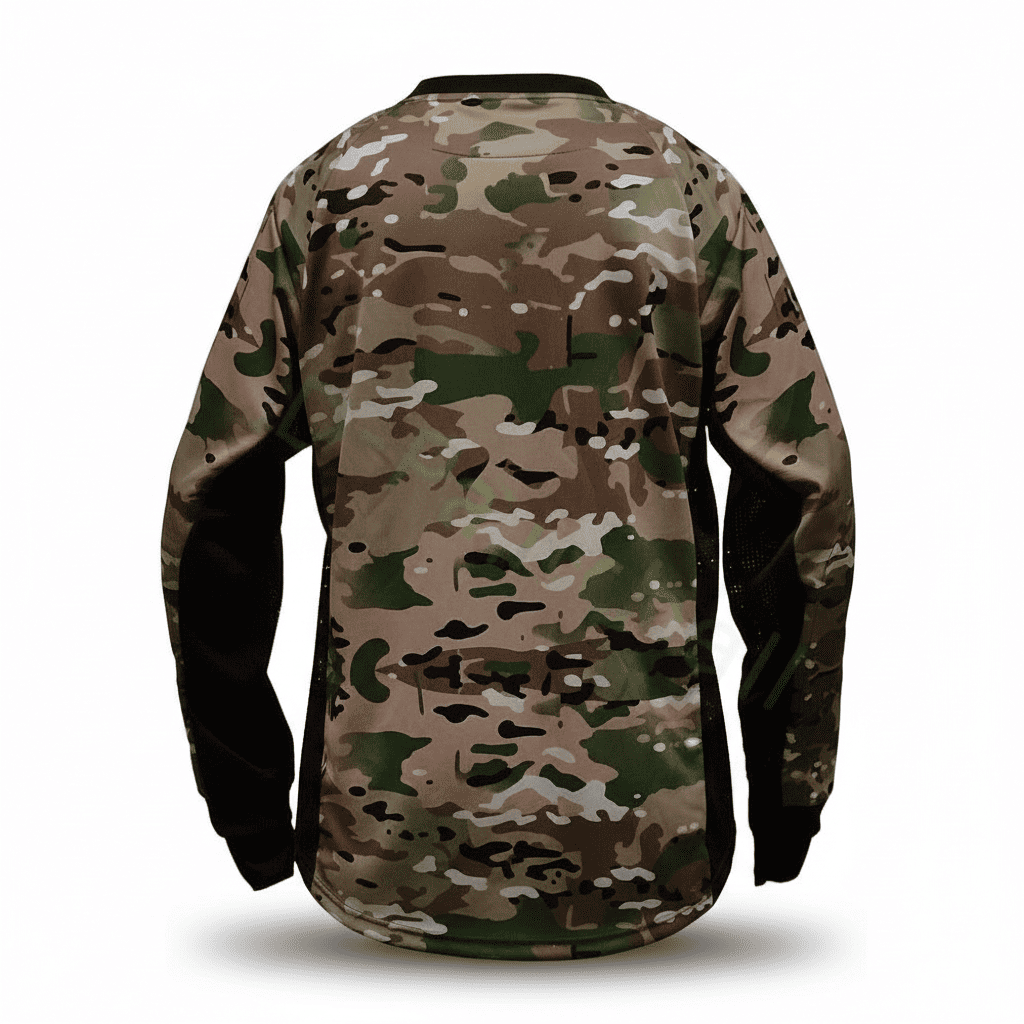 id-paintball Paintball Jersey in Wüstentarn-Camouflage mit atmungsaktiven schwarzen Einsätzen an den Seiten