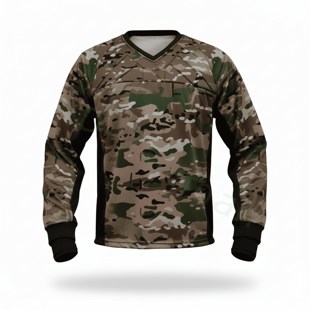 id-paintball Paintball Jersey in Wüstentarn-Camouflage mit Polsterung an Schultern und Brust für optimalen Schutz