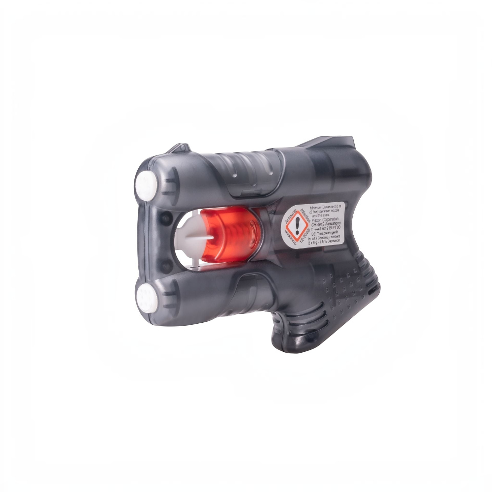id-paintball PIEXON Guardian Angel 4 Pfefferspray Pistole in grau mit zwei Schusskammern zur Tierabwehr
