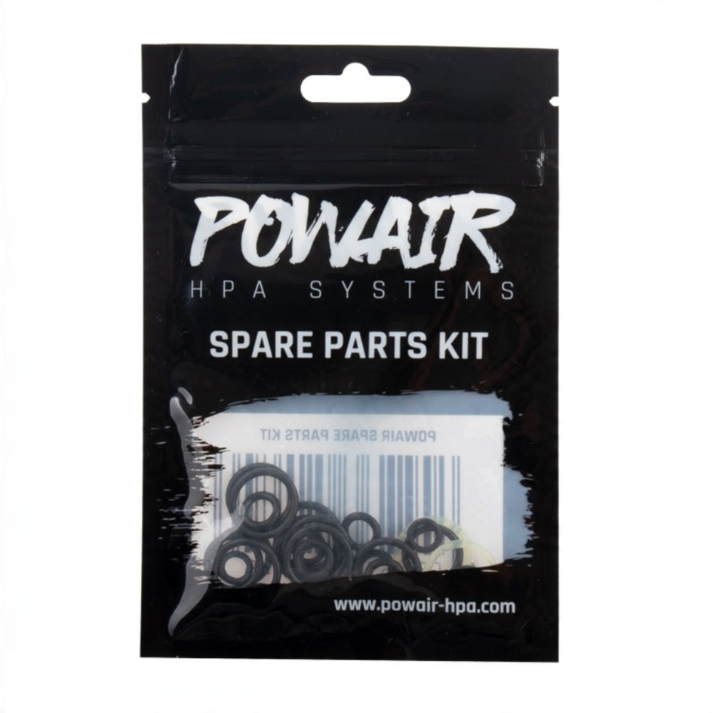 id-paintball PowAir Ersatzteilset mit Dichtungen für HPA Remote Systeme in schwarzer Verpackung