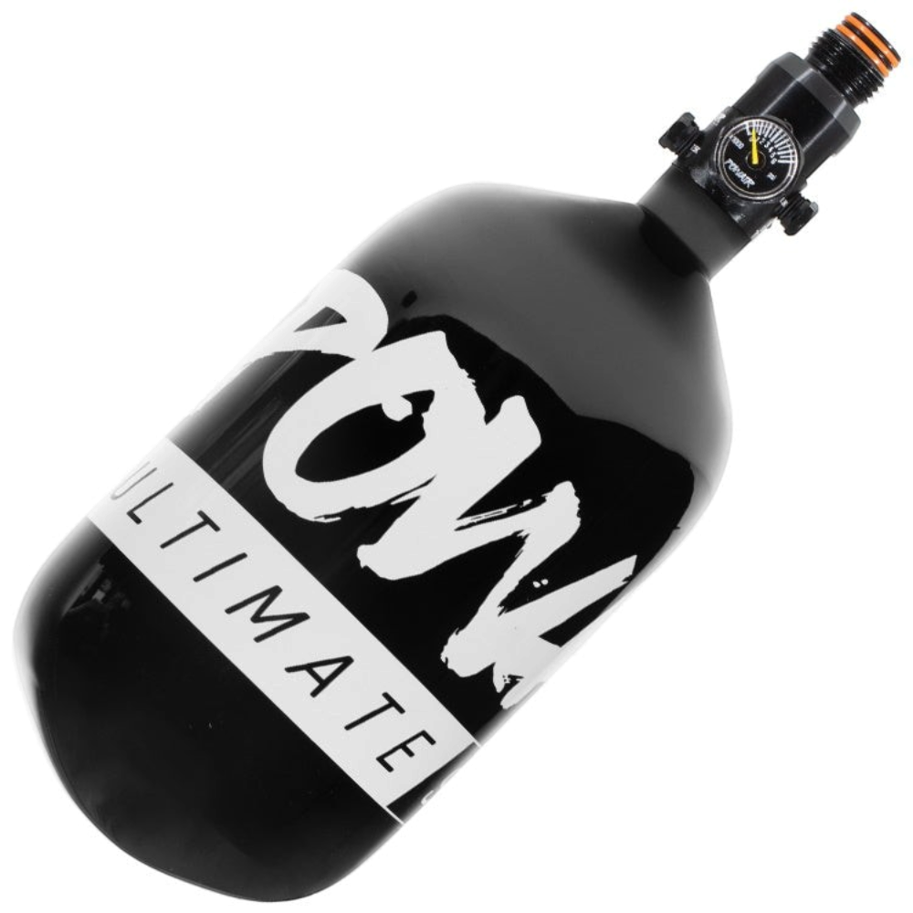 id-paintball PowAir Ultimate Series 1,3L Ultralite HP Flasche mit Regulator in Schwarz für Paintball Markierer