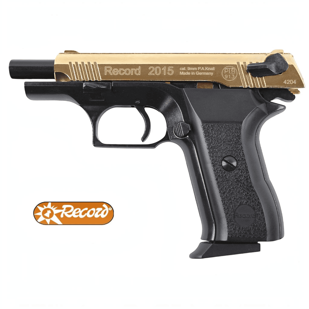 id-paintball Record Mod. 2015 Schreckschusspistole in Bicolor Gold und Brüniert mit 9mm P.A.K. Kaliber