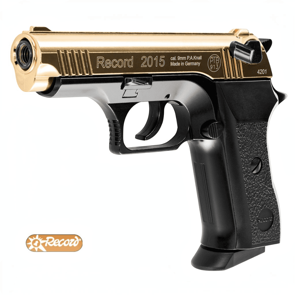 id-paintball Record Mod. 2015 Schreckschusspistole in Bicolor Gold und Brüniert mit 9mm P.A.K. Kaliber