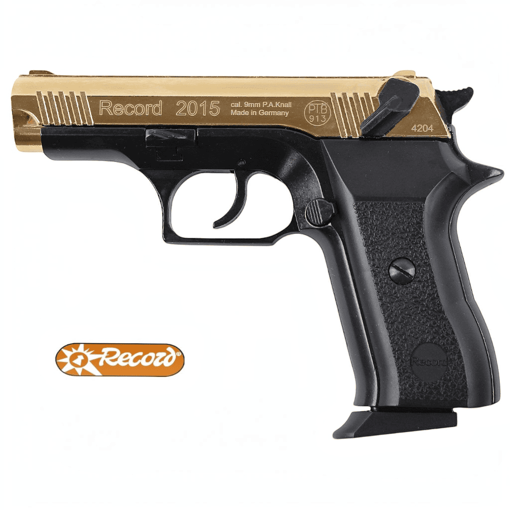 id-paintball Record Mod. 2015 Schreckschusspistole in Bicolor Gold und Brüniert mit 9mm P.A.K. Kaliber