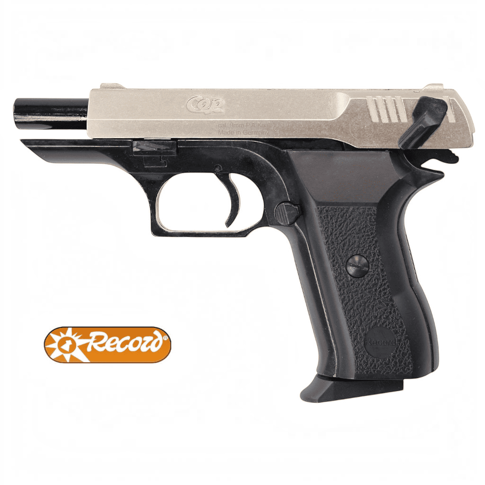 id-paintball Record COP Schreckschusspistole in Bicolor Silber und Brüniert mit 9mm P.A.K. Kaliber