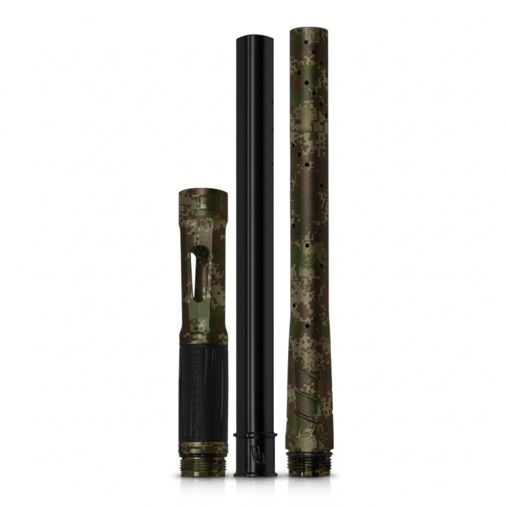 id-paintball Planet Eclipse S63 Pro 14 Zoll Laufsystem in HDE Earth Camo mit PWR Insert und Aluminium-Frontteil