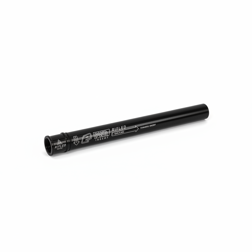 id-paintball Planet Eclipse S63 Tactical PWR Hülse .686 aus schwarzem Aluminium mit gezogener Innenstruktur
