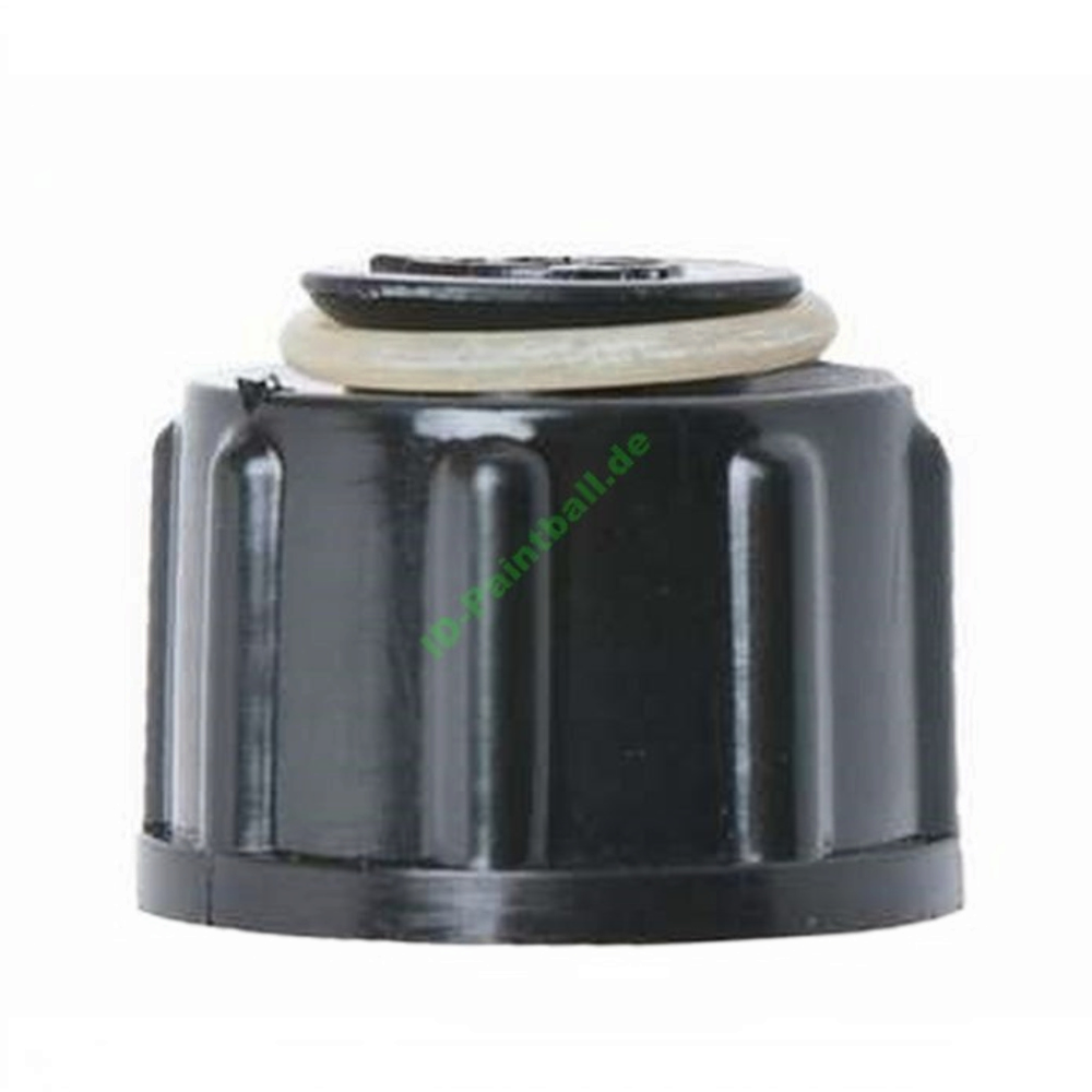 id-paintball schwarze Ventilschutzkappe aus Aluminium mit O-Ringaufnahme für Paintball HP- oder CO2-Regulatoren