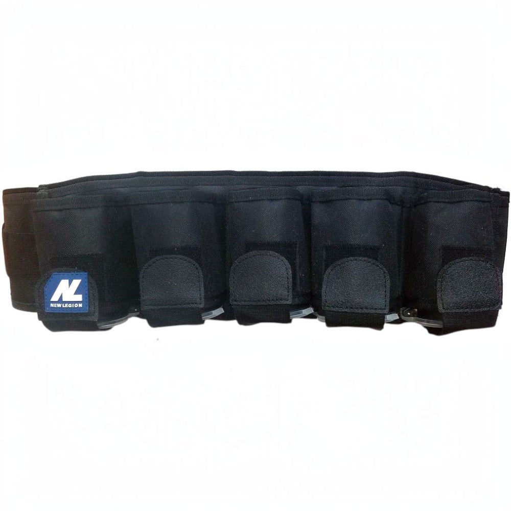 id-paintball New Legion Battle Pack in Schwarz mit fünf Halterungen für Paintball-Pots und verstellbarem Hüftgurt