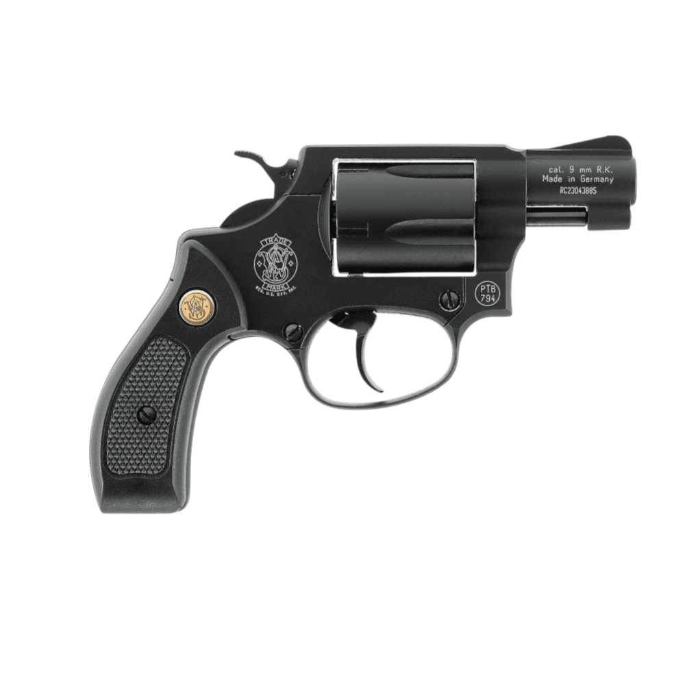 id-paintball Smith & Wesson Chiefs Special 9 mm R.K. Gasrevolver in Schwarz mit kurzem Snubby-Lauf