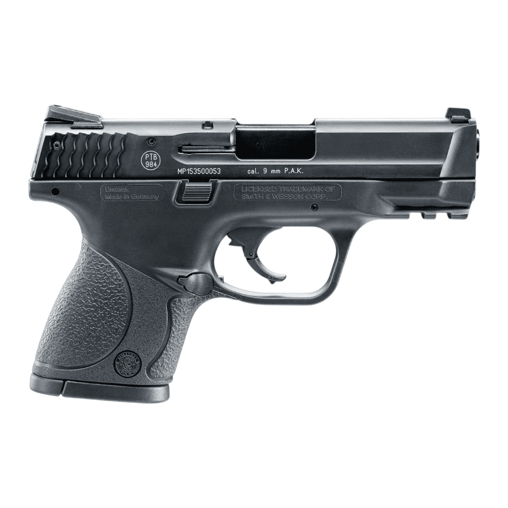id-paintball Smith & Wesson M&P9c Schreckschusspistole in Schwarz mit brüniertem Schlitten und Polymer-Griffstück