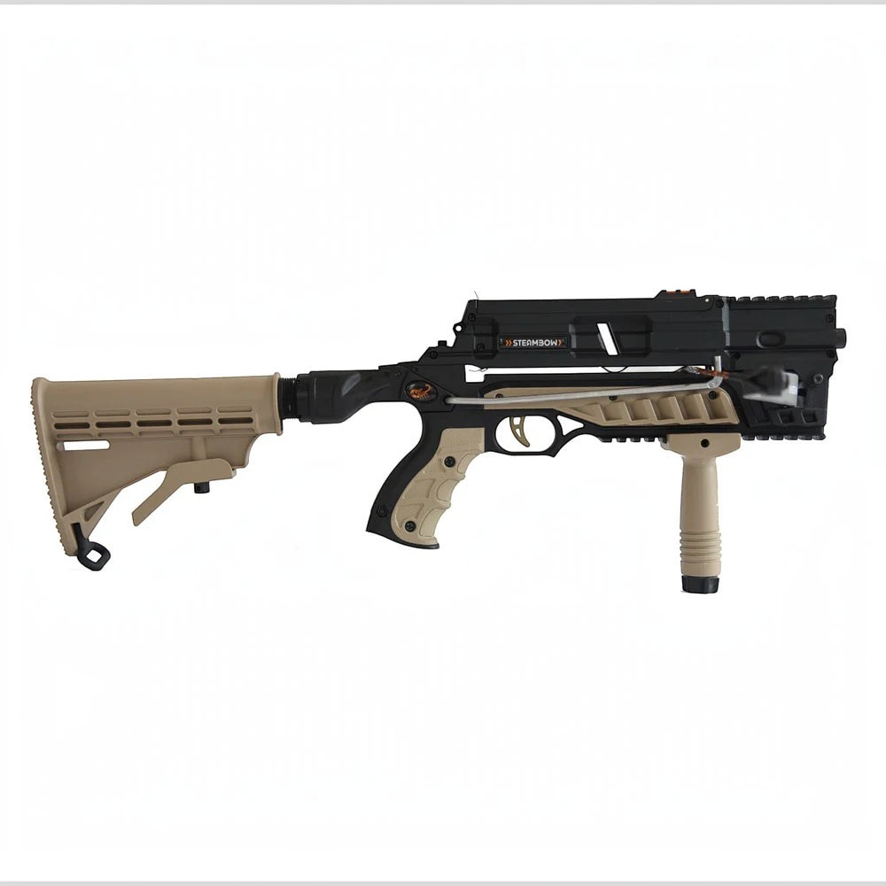 id-paintball Steambow AR-6 Stinger II Armbrust mit sandfarbenem Customizing Kit aus robustem Polymer