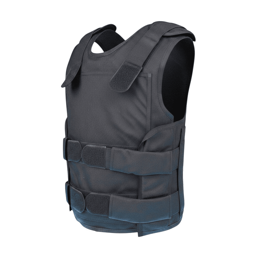 id-paintball COPTEX I K1 Stichschutzweste in Schwarz mit Klettverschlüssen für Sicherheitskräfte