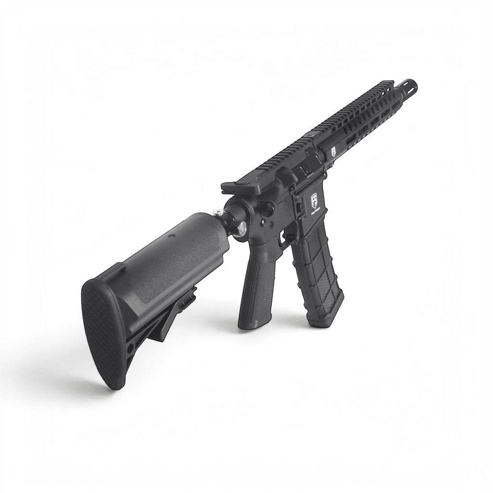 id-paintball First Strike T15 Gen 5 Paintball Markierer in Schwarz mit Air Stock und Magazin