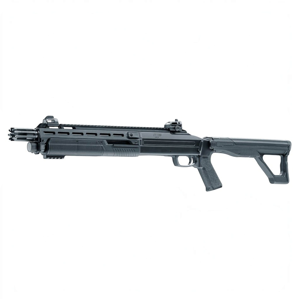 id-paintball T4E HDX 68 Pump-Action Shotgun in Schwarz mit Metallgehäuse und taktischem Design